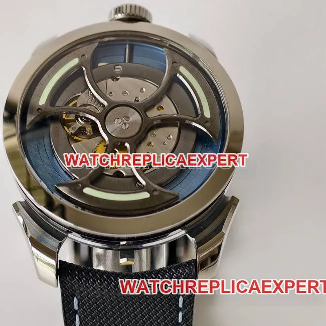watch MB&Fblue dialK1 factory mechanical rubber braceletcaseback live photo
