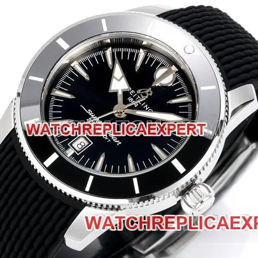 Watch Super Ocean Culture BLS Factory Breitlingblack Dial Rubber Braceletbraceletlive Photos