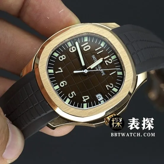 WY factory Patek Philippe1:1super watch black dial white needle rubber model picture and price front live photo