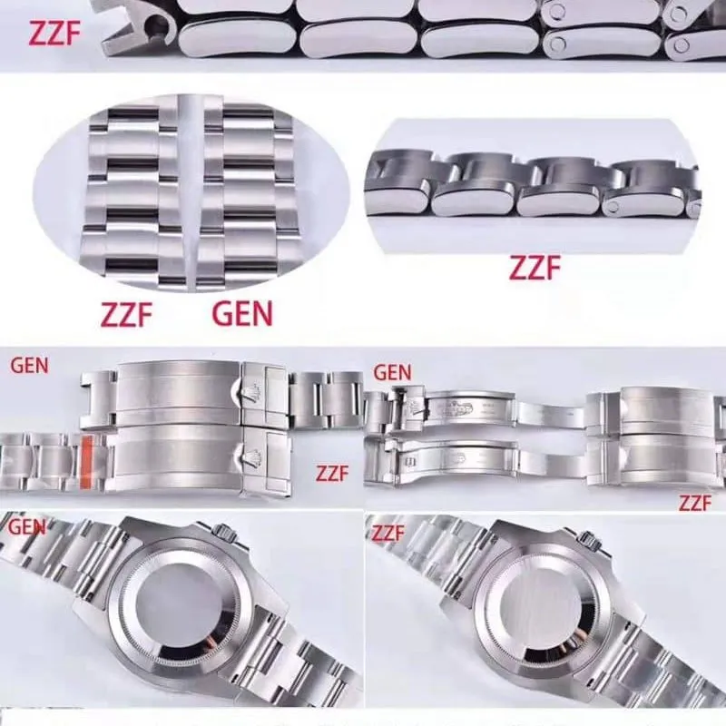 ZZF Factory Rolex Submariner Series 114060-97200 No Date Black Submariner True/Fake Review Buckle Photo