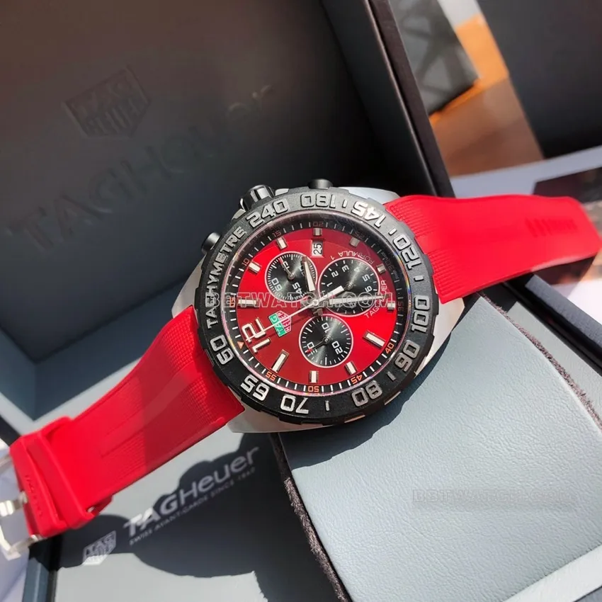 Tag Heuer F1top-tier red plate chronographCAZ101AN.FT8055clasplive photos