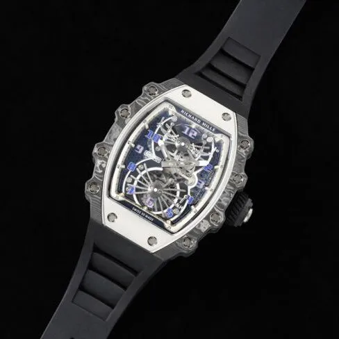 top-tier Richard Mille Skeleton RM 21-01 Aerodynamic Tourbillon Watch - the watch lives up to its name detail shots