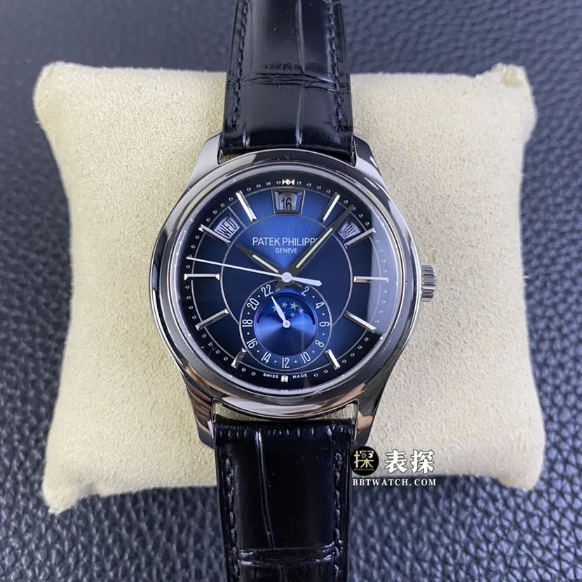 GR factory Patek Philippe complex function timepiece 5205G-013top-tier high-quality watch men's blue dialleather strap model pictures and prices front live photo