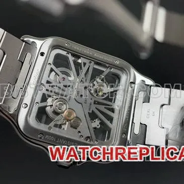 collectible watch CartierMLF factory Santos yellow hollow disc mechanical side live photo