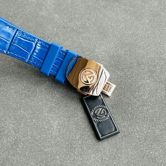 top-tier watch Frank Muller men's blue dialV45 SC DT series fully automatic movement watch clasp picture