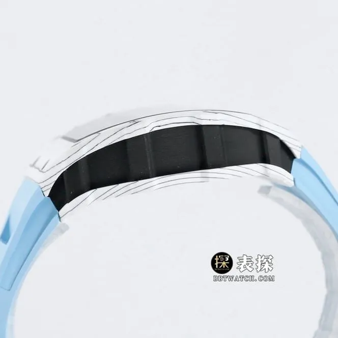 BBR RM 35-01Richard Mille1:1replica watch men's black dial blue rubber style braceletlive photos