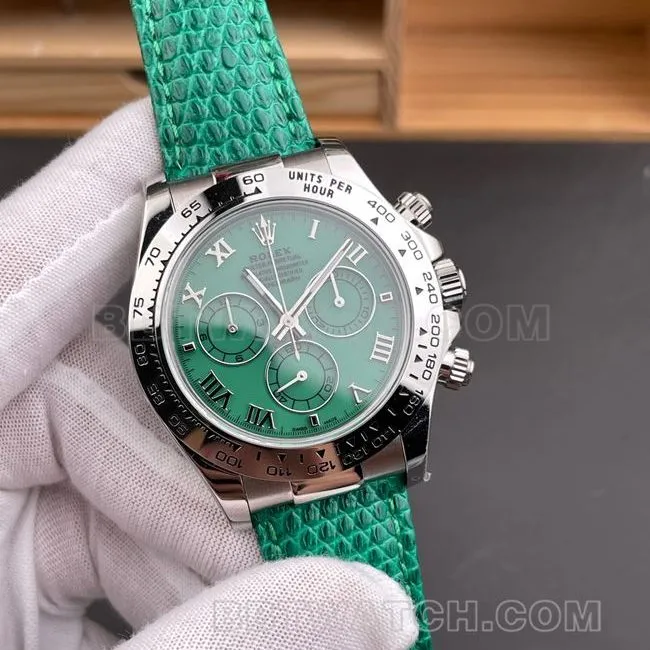 1:1replica watch PPM factory DaytonaRolex green fritillary disc 4130 mechanical braceletlive photos