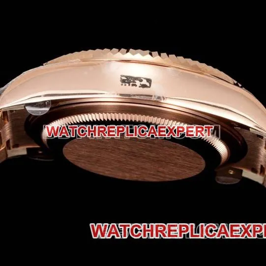 top-tier watch RolexAR+ factory pilot blue dial mechanical rose gold weight live photos