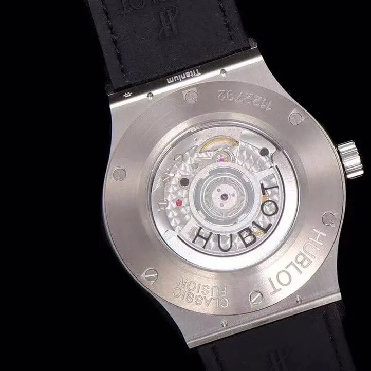 Hublot watch men's classic fusion watch hollow plate leather strap model 547.NX.0170.LRside live photo