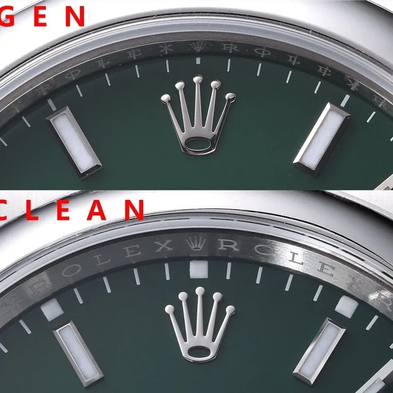 Rolex1:1replica, Oyster Perpetual watch, front comparison picture