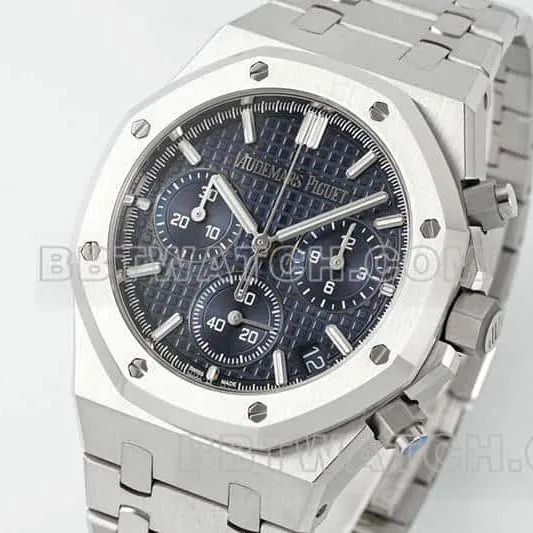 APS factory Audemars Piguet Royal Oak top-tier blue dial chronograph 26240 side real shot