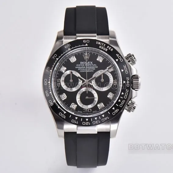 C Factory Rolex Daytonatop-tier replicablack dial rubber model m116519ln-0025caseback live photo