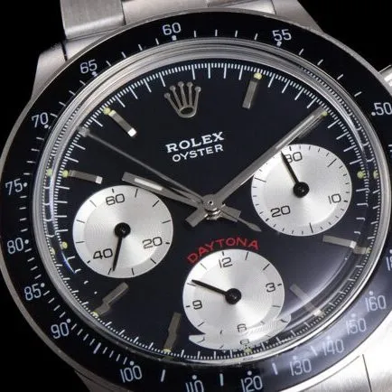 top-tier watch Rolex retro series manual chronograph movement black dial men's watch front view