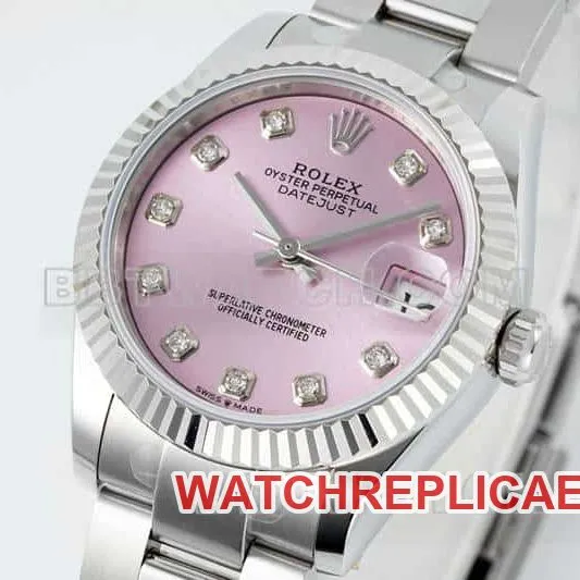 ARF FactoryRolex log pink plate 31mm three grid link 278274front live photo