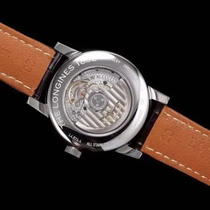 top-tier watch Longines classic retro series 1832 white steel white bottom mechanical men's watch movement picture