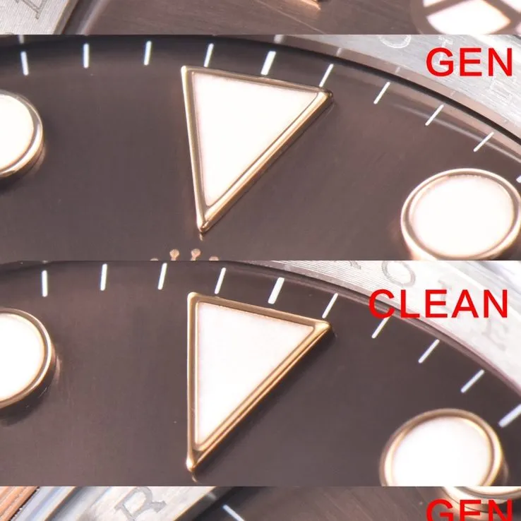C Factory Yacht Master Model Chocolate Color Authentic and Fake Comparison Evaluation Rolextop-tier Watch Bracelet Comparison Chart