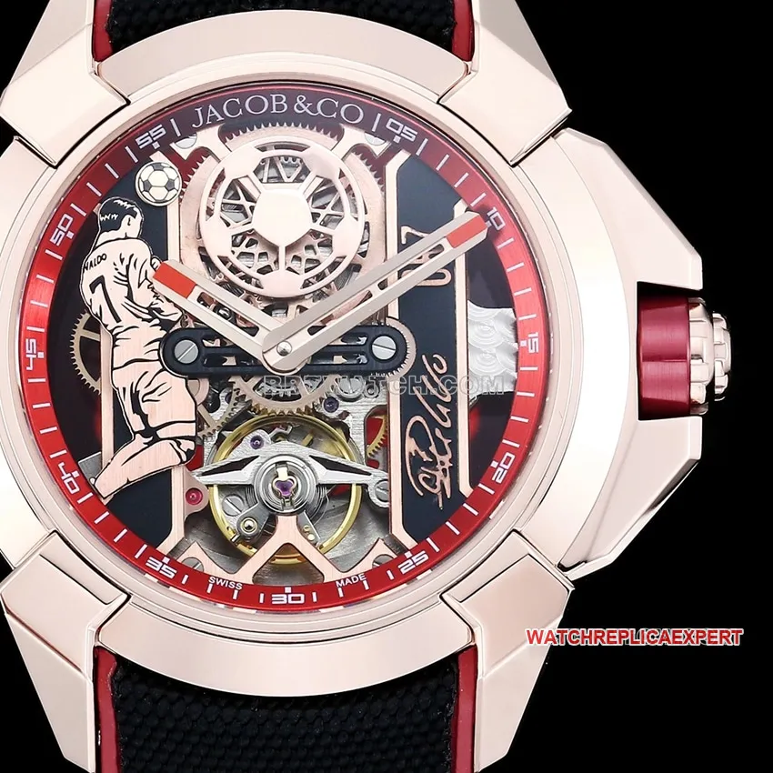 TW Factory Czech Leopard Top CR7 Collaboration Custom Black and Red Model Back Real Shot