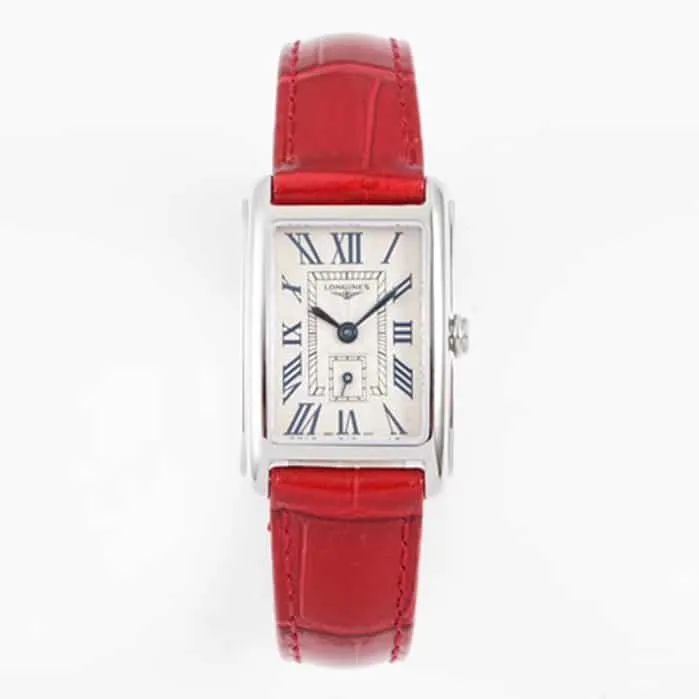 Top-tier watch Longines women's white dial Dai Zhuowina series leather strap watch back cover picture