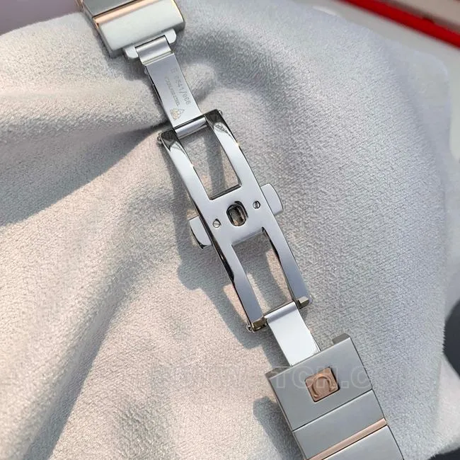 Top-Quality Watch: Omega Constellation with White Dial, Rose Gold Diamond Bezel, 28mm, Quartz Movement, and Strap—Actual Photos