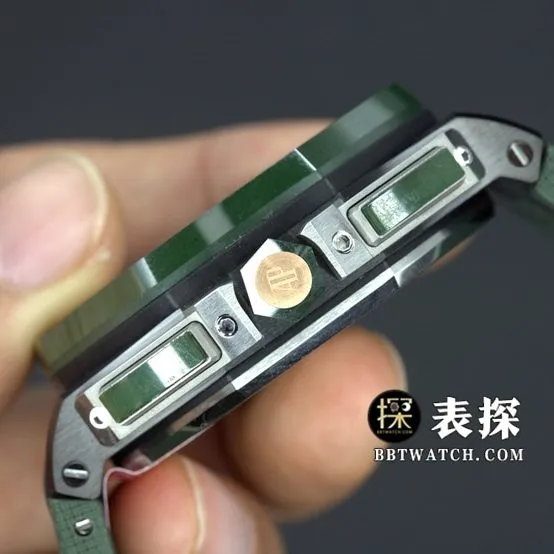 APF factory Audemars PiguetRoyal Oak offshore type 264051:1top-tier watch men's color ceramicgreen dial rubber model pictures and prices weight live photos