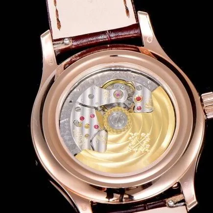 GR factory top-tier watch Patek Philippe5205G-013 rose gold plate blue bottom men's mechanical watch top-tier complex function series version movement picture