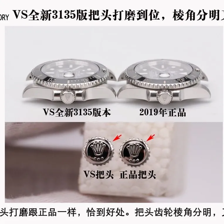 vs factory Rolextop-tier watch Black Submariner40mm3135movement real and fake comparison evaluation_difference from genuine_how is the quality