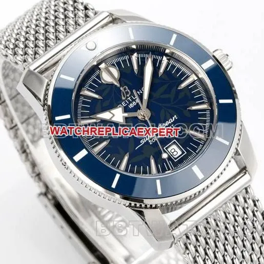 watch BLS factory super ocean culture Breitlingblue dial steel braceletcaseback live photo