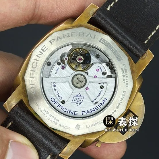 VS FactoryPanerai special edition PAM003821:1top-tier watch men's green dialleather strap model pictures and prices caseback live photo