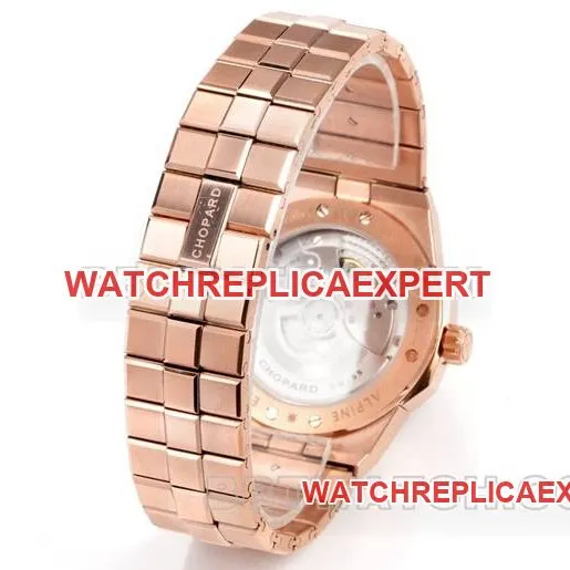 top-tier watch ChopardGH factory snow mountain proud wing green dial41mmrose gold steel braceletbraceletlive photos