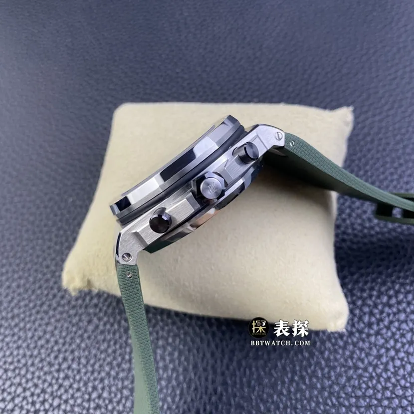 APF factory Audemars PiguetRoyal Oak offshore type watch men's military green plate rubber model pictures and prices clasplive photos