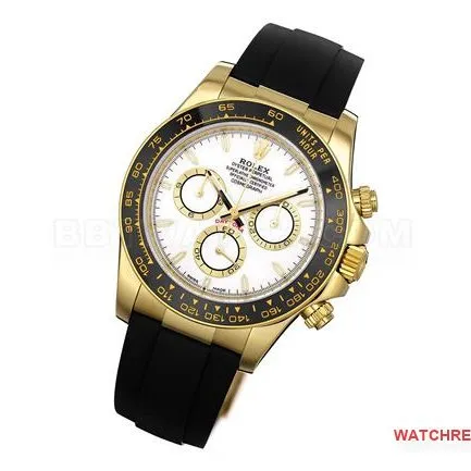 top-tier watch ZF FactoryRolexDaytonawhite dial gold case 4131 mechanical front live photo
