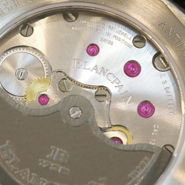 GF Factorytop-tier watch Blancpain Fifty Fathoms series men's black dial black belt automatic movement watch front view