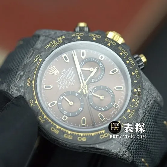 Diw factory Rolex men's universe chronograph Daytonatop-tier 1:1super watch gradient brown plate rubber model braceletlive photos