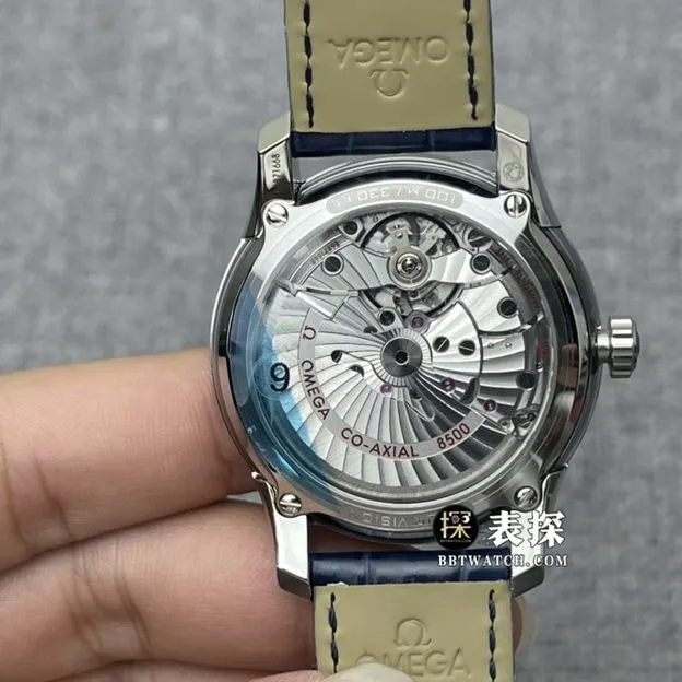 VS FactoryOmega De Ville top-tier watch men's blue dialleather strap model pictures and prices side live photo