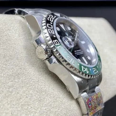 Factory C top-tier replicaRolexGMT-MasterGMT Sprite ring men's mechanical watch front view