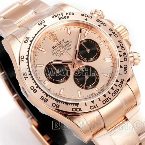 1:1replica watch RolexJF factory Daytonarose gold disc rose gold case 4131 mechanical steel braceletcaseback live photo
