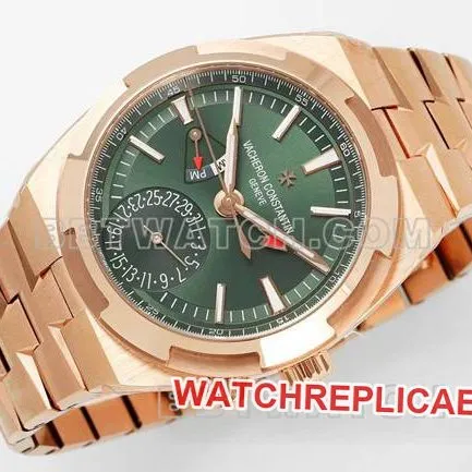 watch Vacheron ConstantinV9 Factory across the world rose goldgreen dial mechanical 7920Vside live photo