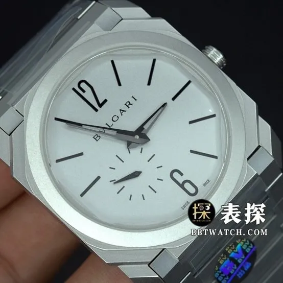 BV factory Bvlgari1:1super watch men's white dialsteel bracelet pictures and prices clasplive photos