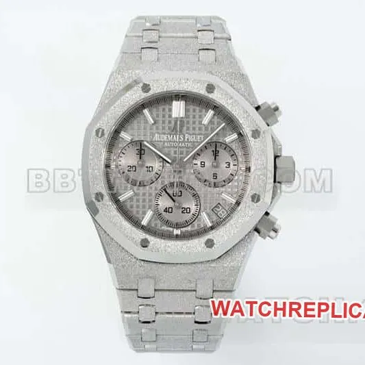 APS factory Audemars PiguetRoyal Oaktop-tier gray plate chronograph frost gold 26240side live photo