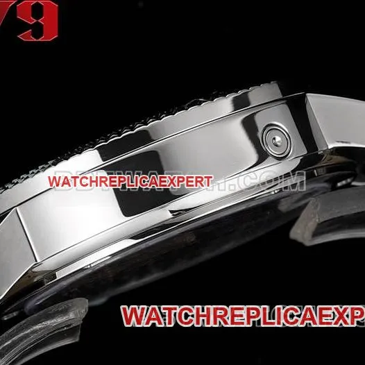 collectible watch complication timepiece V9 FactoryPatek Philippeblack dial leather braceletside live photo