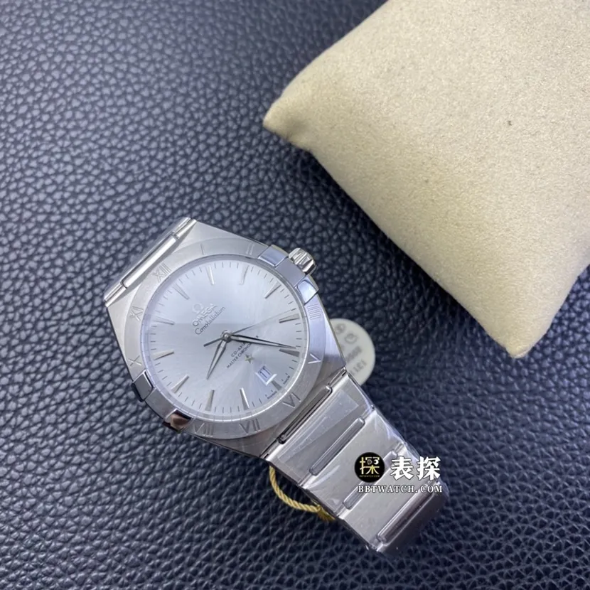 Omega Constellation watch men's silver dialsteel bracelet pictures and prices caseback live photo