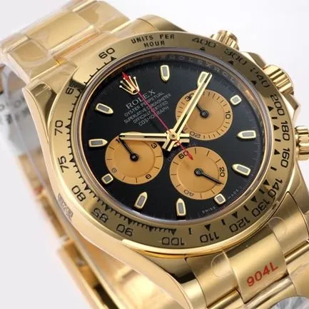 top-tier replicaRolex men's black dialsteel bracelet cosmometer Daytona fully automatic movement watch clasp picture