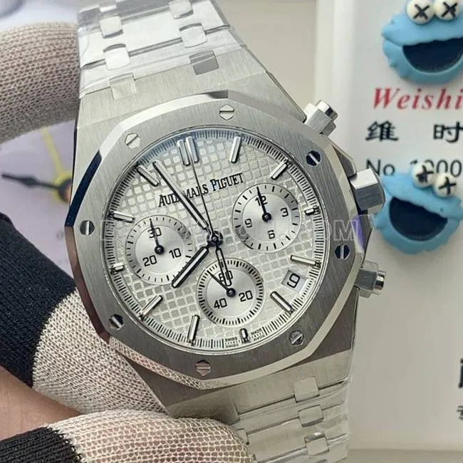 collectible watch Royal OakBLS factory Audemars Piguetsilver dial mechanical 26420caseback live photo