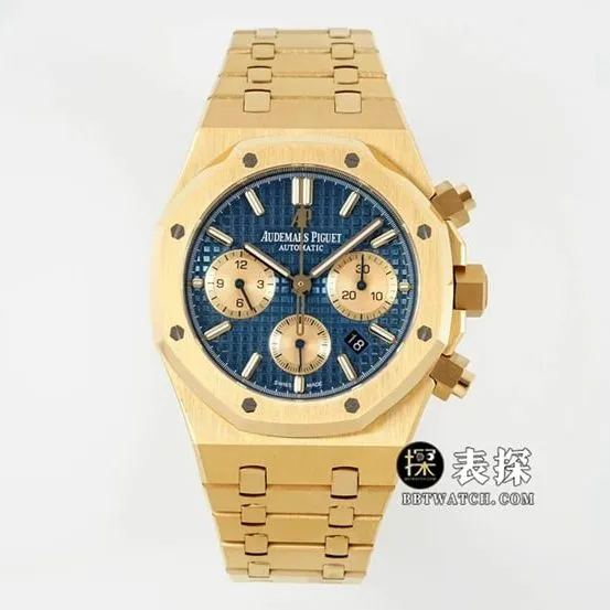 IPF offshore Audemars Piguet1:1replica watch blue dialyellow goldsteel bracelet model 26331BA.OO.1220BA.01side live photo