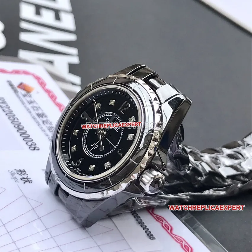 Chanel 29mm J12 top imitation black disk
