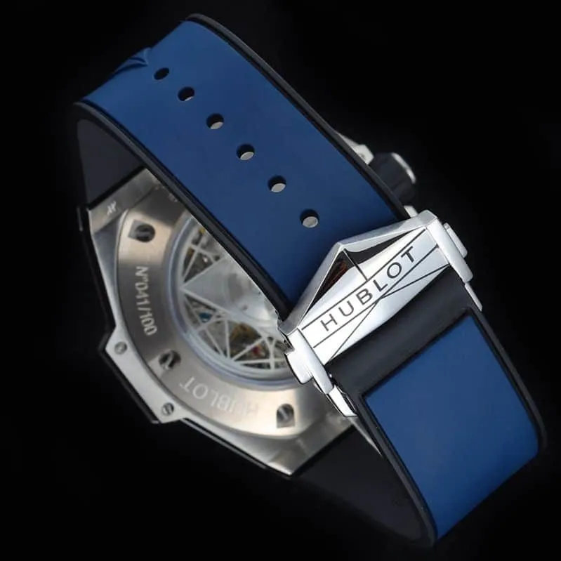 HublotHublotreplica watch new BigBangSangBleuII tattoo men's mechanical watch movement picture