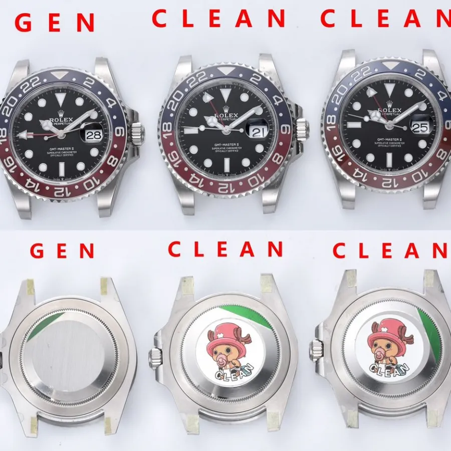 C factory GMT-MasterPepsi bezel genuine and fake comparison evaluation Rolextop-tier table pointer comparison chart