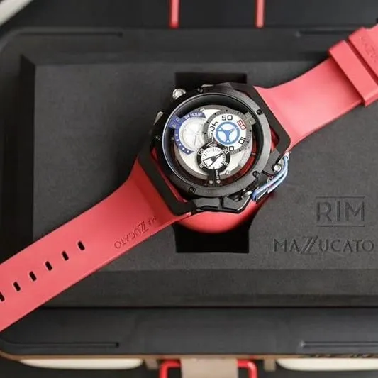 MAZZUCATO double-sided reverse tachometer dial men's trendy watch detail shots