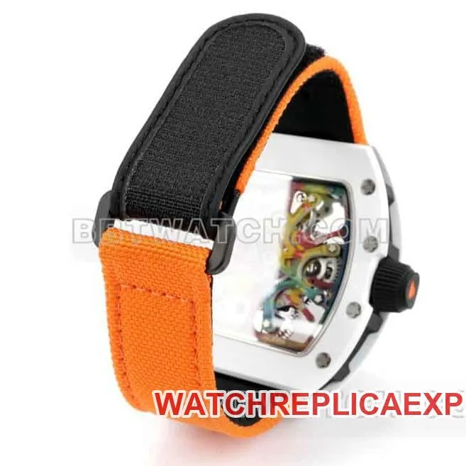 Richard Mille men's top-tier 1:1high-quality graffiti tourbillon orange leather model RM 68-01side live photo