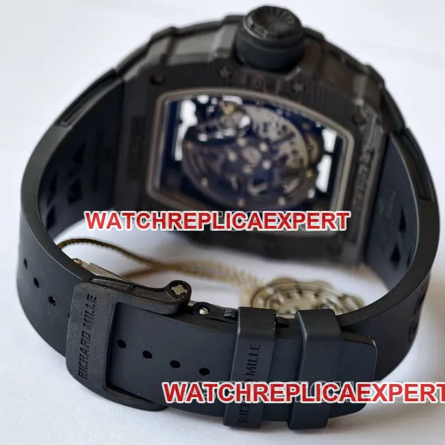 collectible watch RM35-02 UMI factory Richard Mille black shell black belt side live photo